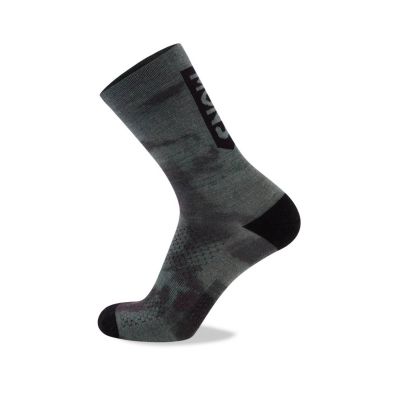 MONS ROYALE Atlas Crew Merino Socken schwarz/grau