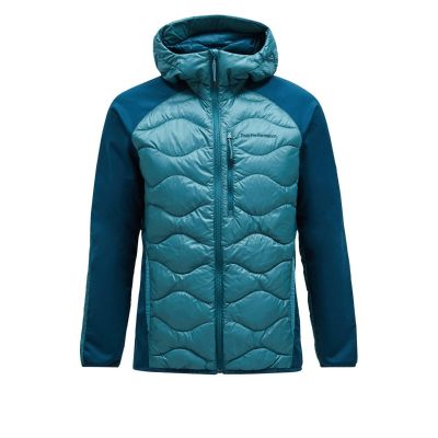PEAK PERFORMANCE Herren Helium Daunen Hybrid Kapuzenjacke blau
